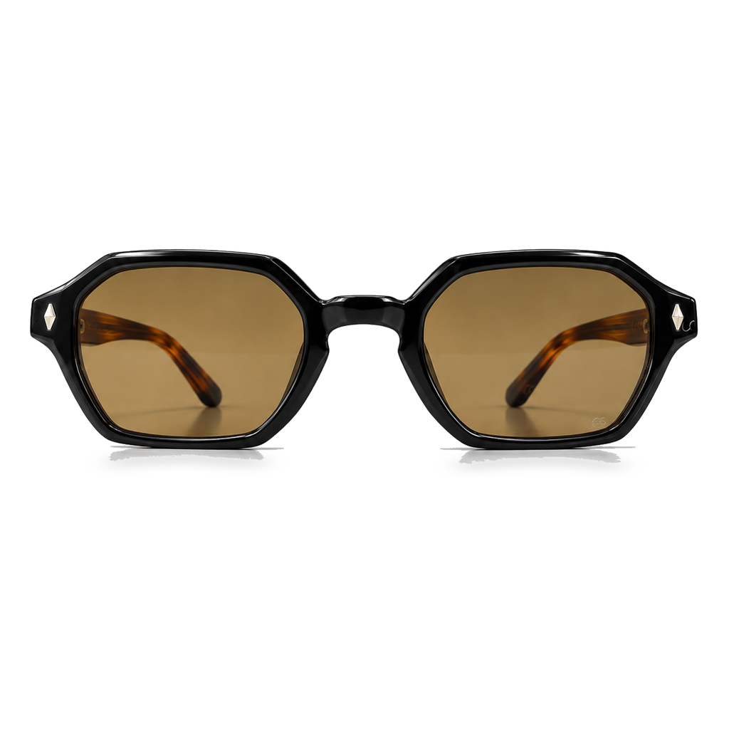 Amber Noir sunglasses product view 1 on a transparent background