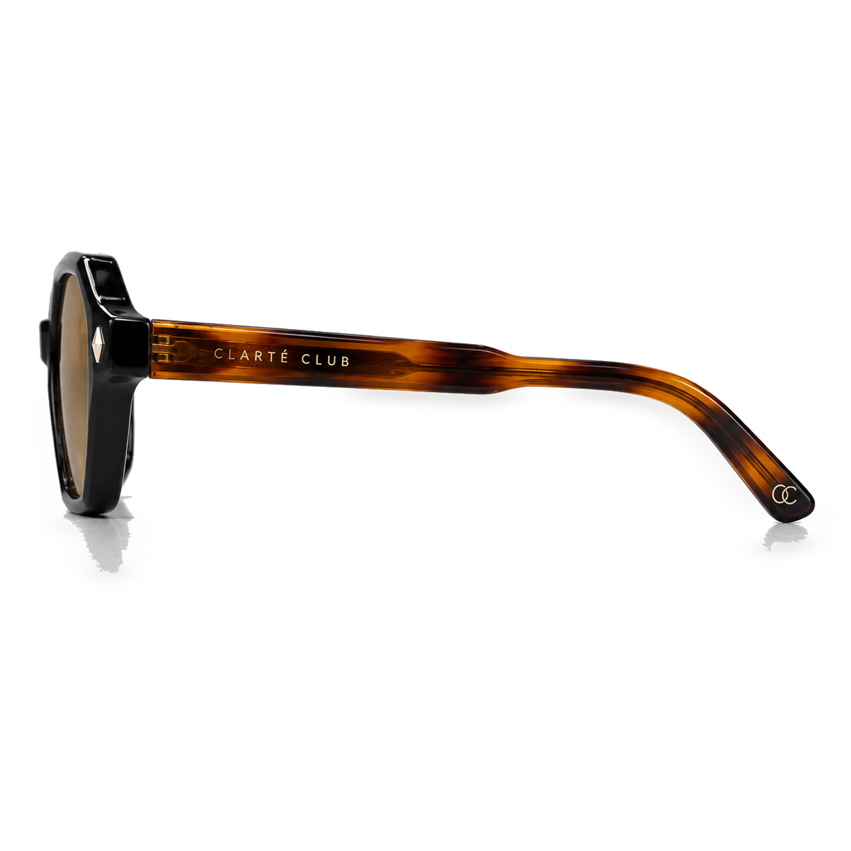 Amber Noir sunglasses product view 4 on a transparent background