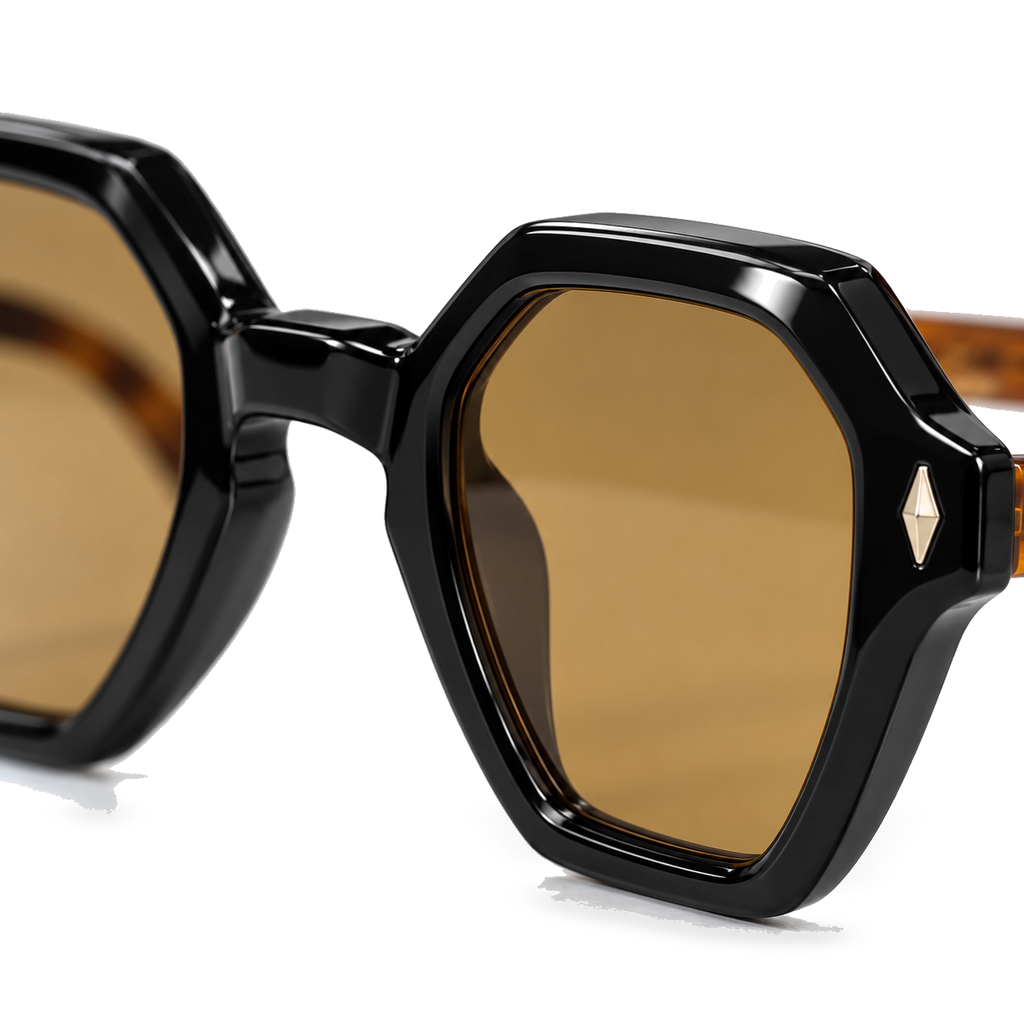 Amber Noir sunglasses product view 8 on a transparent background